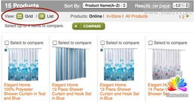 搜索結(jié)果網(wǎng)格與列表視圖展示