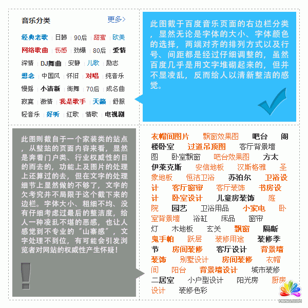 兩種不同邊欄字體排版的優(yōu)劣比較