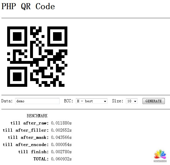 php生成QRcode實例 模板無憂