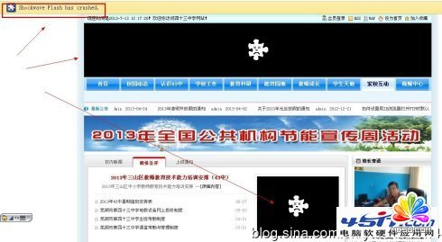 Flash 插件崩潰導(dǎo)致頁面中的flash不顯示 模板無憂