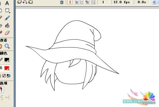 Flash繪制卡通MM眨眼睛動畫