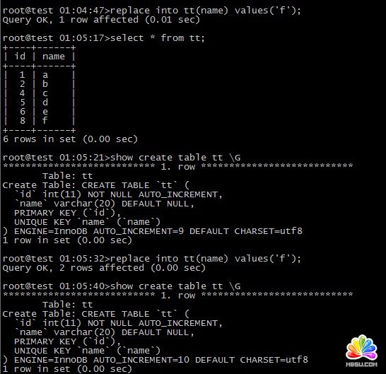 MySQL replace into 語(yǔ)句淺析(一)