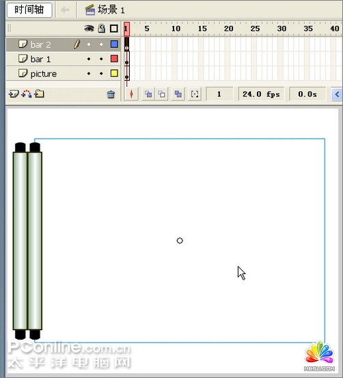 Flash制作一幅詩意的水墨卷軸展開的動畫,PS教程,思緣教程網(wǎng)
