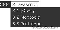 jQuery 黑色動畫下拉菜單